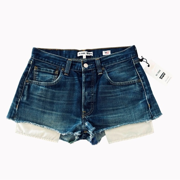 Re/Done Pants - RE/DONE | Levi's "The Short" in Blue No Destruction Size 26 NWT